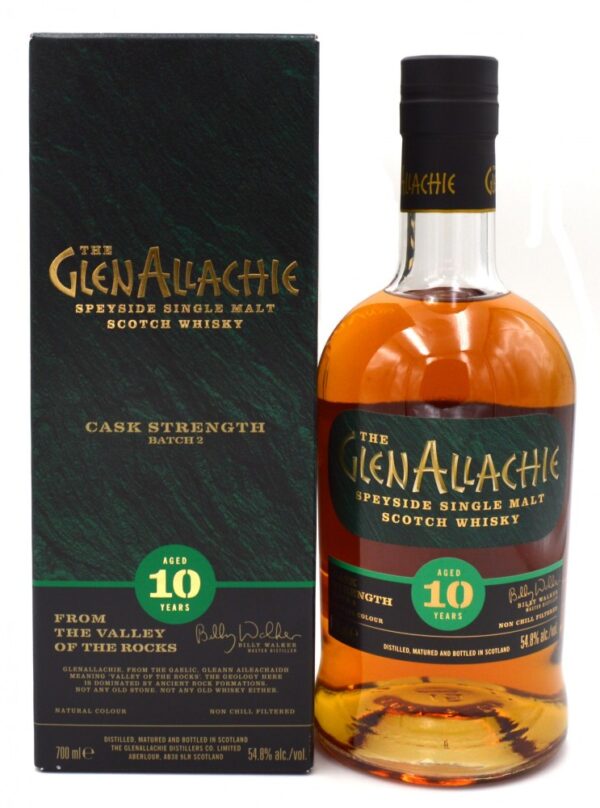 GLENALLACHIE 10 YEAR OLD CASK STRENGTH SINGLE MALT WHISKY 700