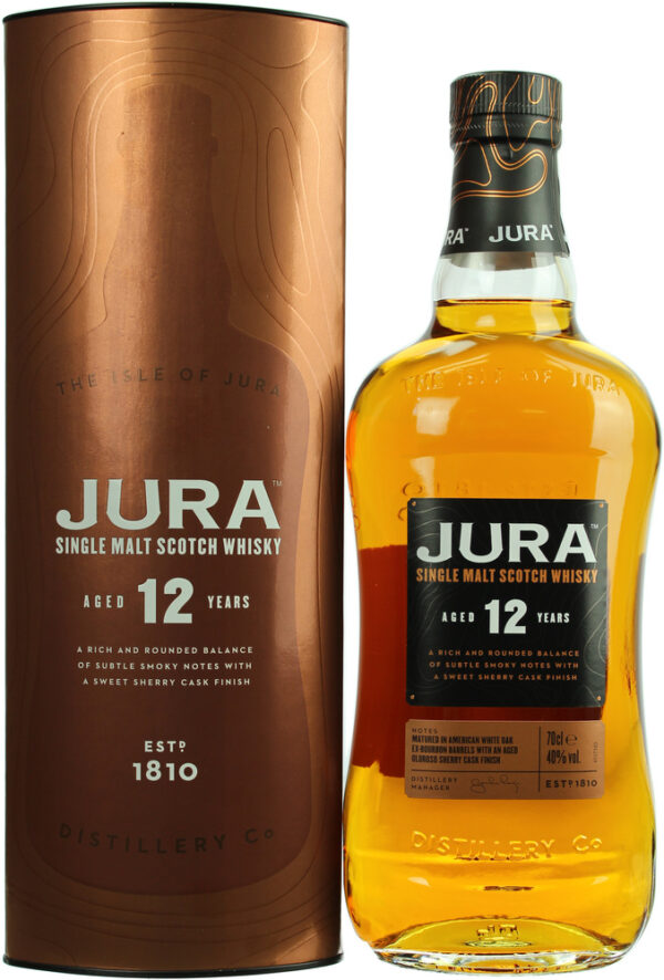 ISLE OF JURA 12 YEARS OLD SINGLE MALT WHISKEY 700